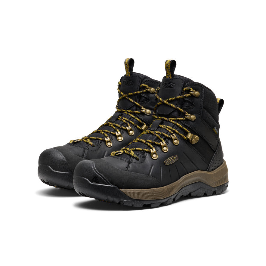 Keen Near Me | Men's Revel IV Polar Waterproof Boot Black/Lemon Curry