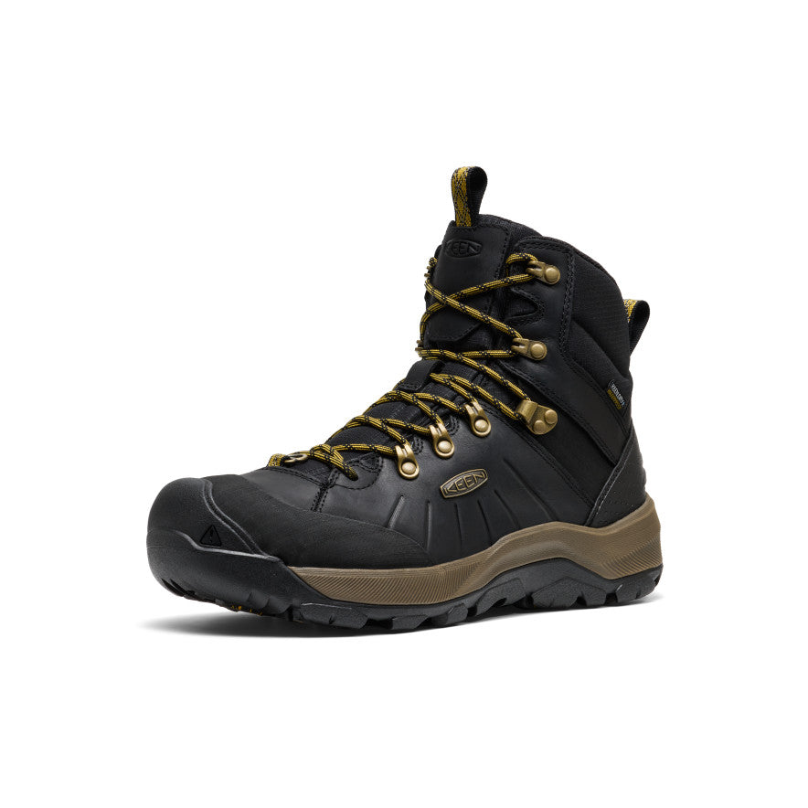 Keen Near Me | Men's Revel IV Polar Waterproof Boot Black/Lemon Curry