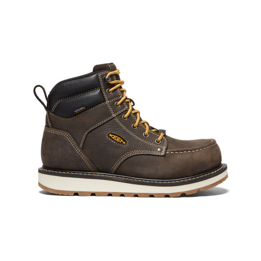 Keen Popular style | Men's Cincinnati 6" Waterproof Boot (Carbon Toe) Dark Chocolate/Sandshell