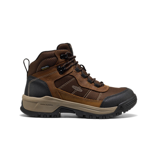 Keen Discount | Women's Skokie Waterproof Work Boot (Soft Toe) Bison/Black