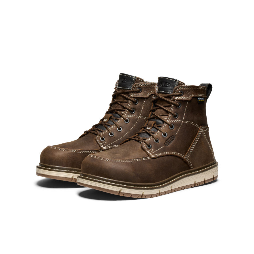 Keen Popular style | Women's San Jose 6" Waterproof Boot (Aluminum Toe) Cascade Brown/Gum