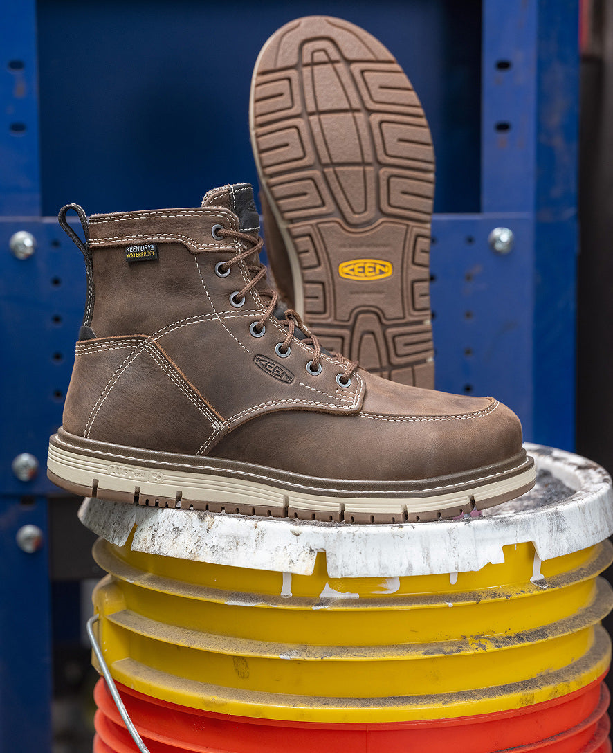 Keen Popular style | Women's San Jose 6" Waterproof Boot (Aluminum Toe) Cascade Brown/Gum