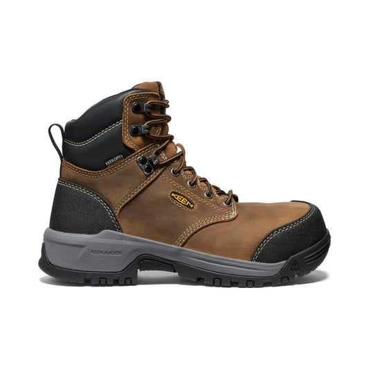 Keen New | Women's Evanston 6" Waterproof Boot (Carbon Toe) Bison/Black