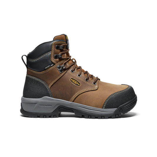Keen US | Women's Evanston 6" Waterproof Boot INT MET (Carbon Toe) Bison/Black