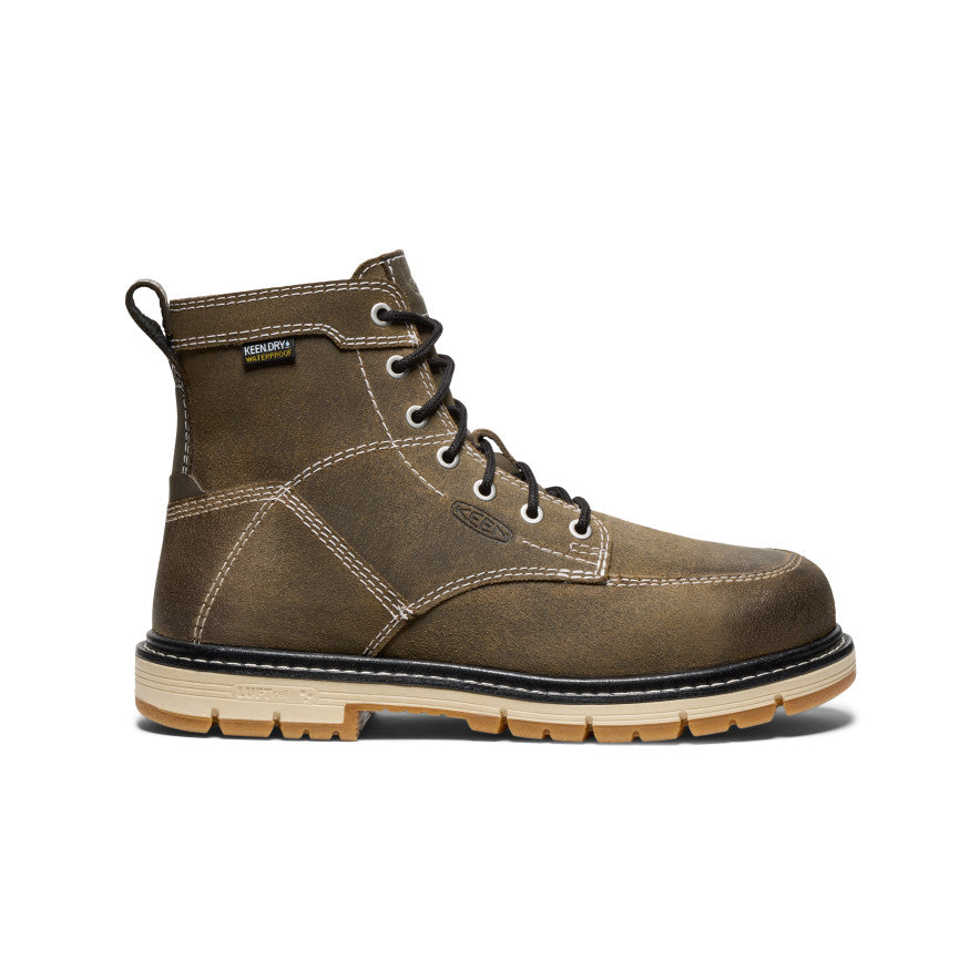 Keen Near Me | Women's San Jose 6" Waterproof 90° Heel Boot (Aluminum Toe) Steel Grey/Gum