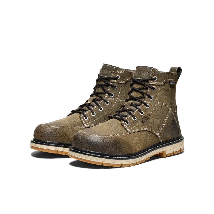 Keen Near Me | Women's San Jose 6" Waterproof 90° Heel Boot (Aluminum Toe) Steel Grey/Gum