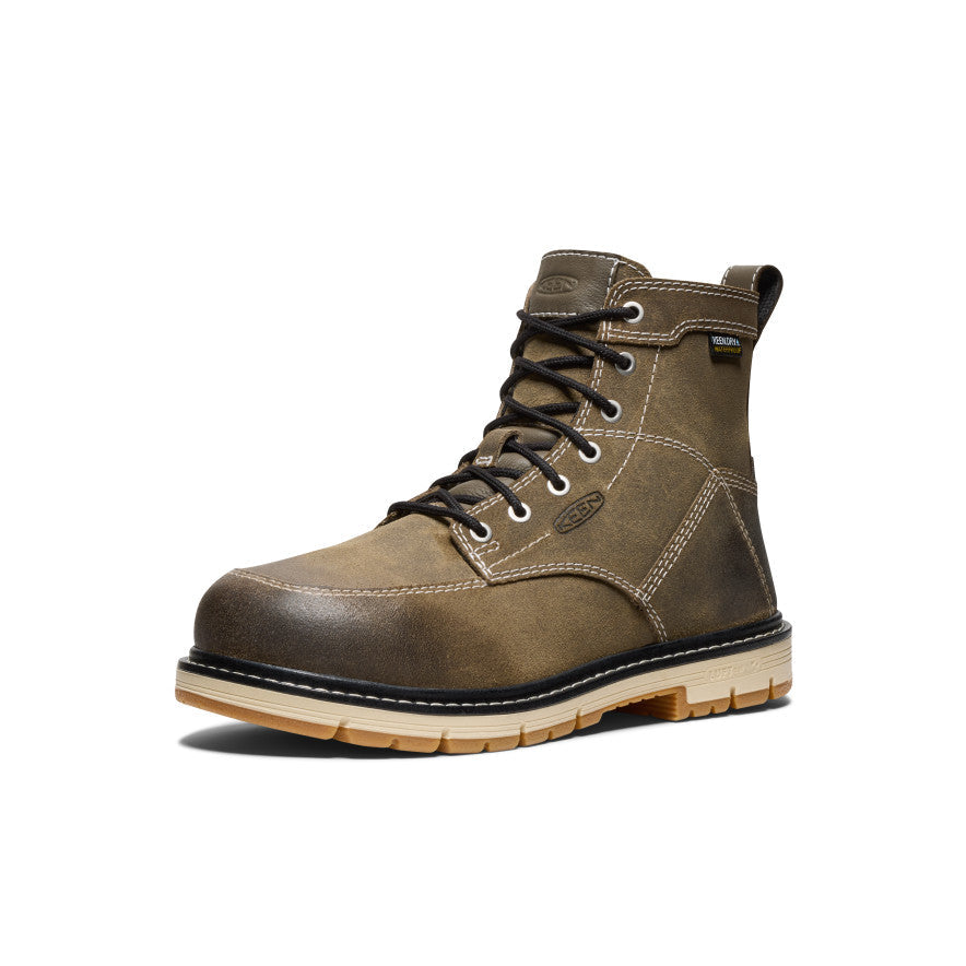 Keen Near Me | Women's San Jose 6" Waterproof 90° Heel Boot (Aluminum Toe) Steel Grey/Gum