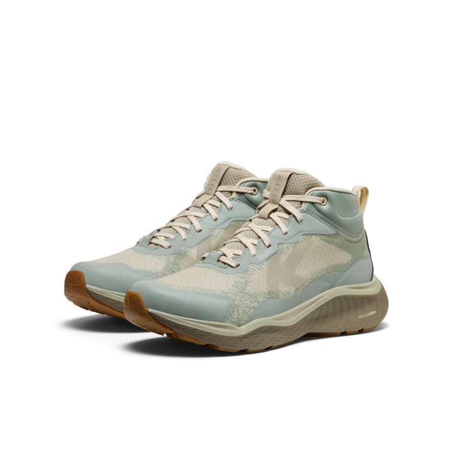 Keen Online | Women's Leiki Waterproof Hiking Boot Iceberg Green/Birch