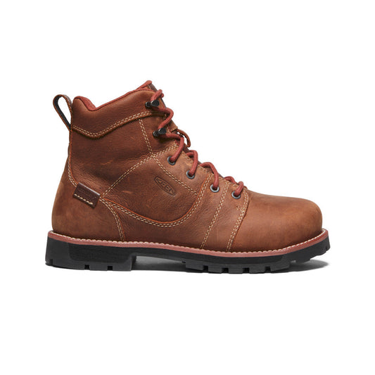 Keen On sale | Women's Seattle 6" Waterproof Boot (Aluminum Toe) Gingerbread/Black