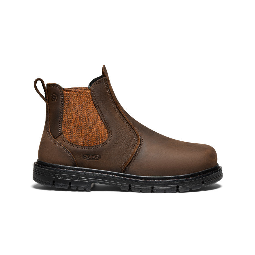 Keen Popular style | Women's San Jose Chelsea 90° Heel Boot (Aluminum Toe) Cascade Brown/Black