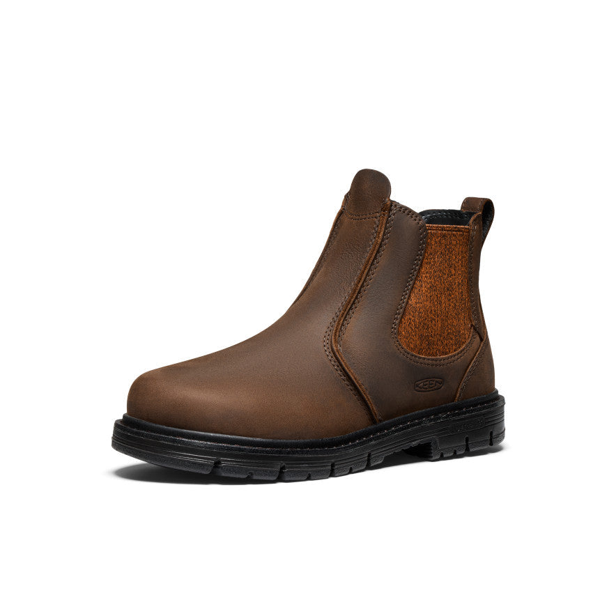 Keen Popular style | Women's San Jose Chelsea 90° Heel Boot (Aluminum Toe) Cascade Brown/Black
