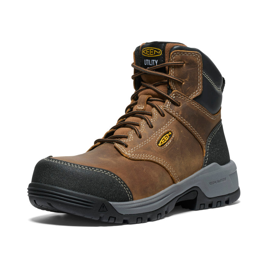 Keen Discount | Women's Evanston 6" ESD Boot (Carbon Toe) Bison/Black
