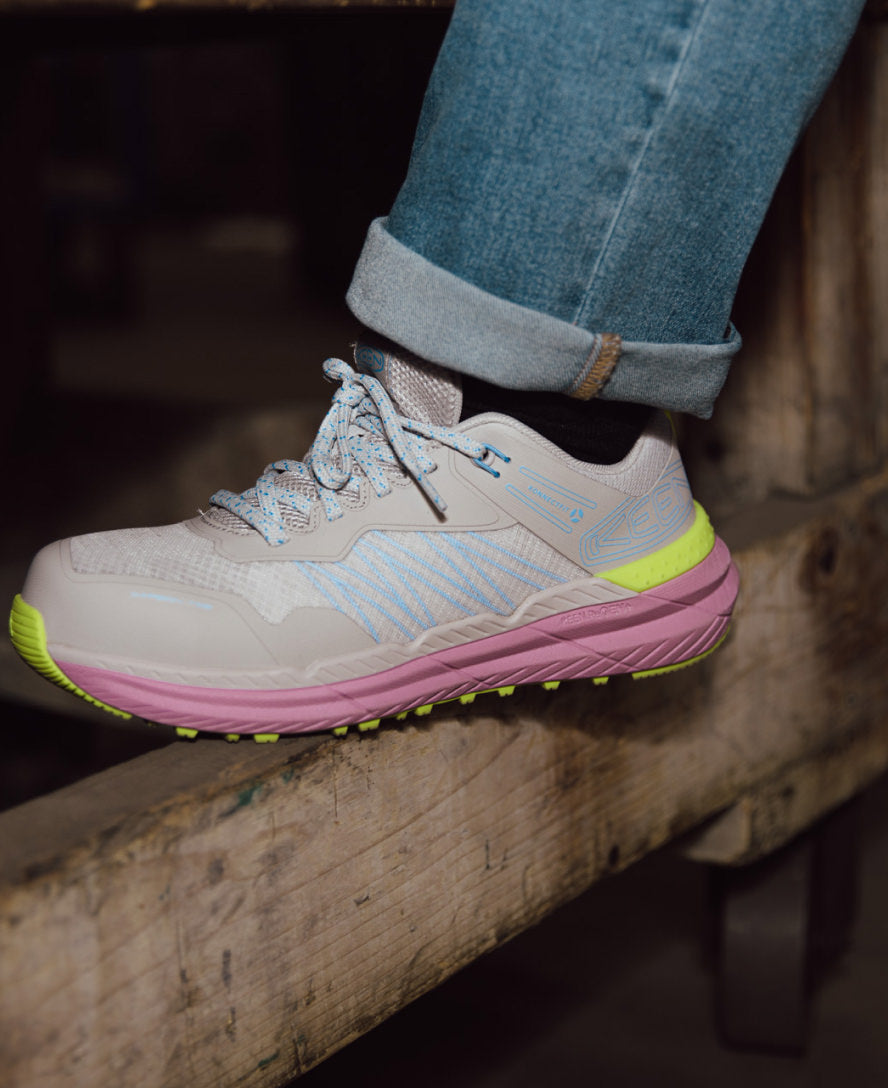 Keen Outlet | Women's Speedworks ESD Work Sneaker (Carbon Toe) Alloy/Moonlight Mauve