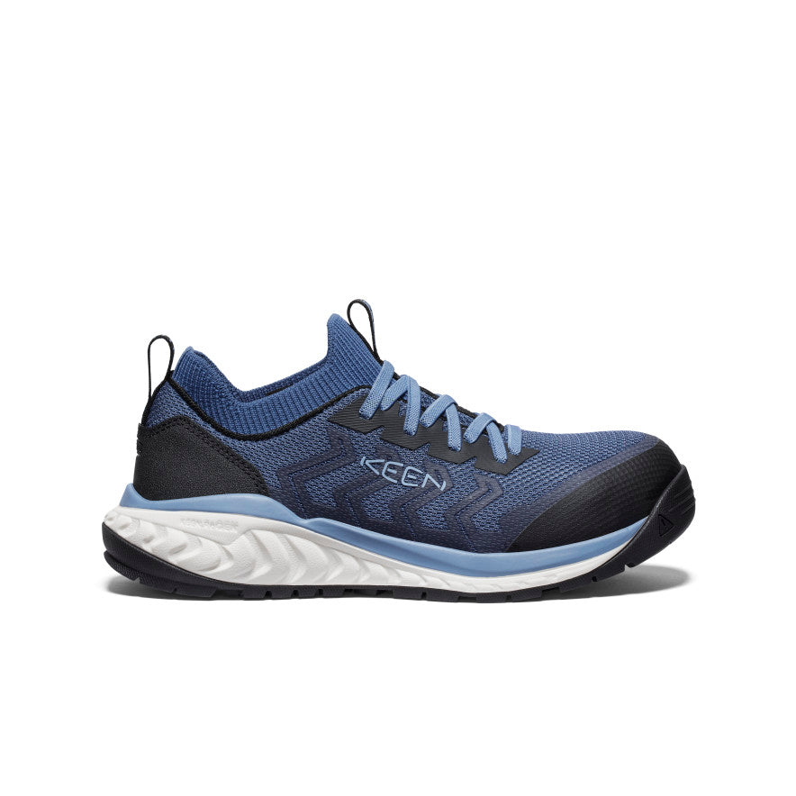 Keen Near Me | Women's Arvada Shift ESD Work Sneaker (Carbon Toe) Vintage Indigo/Faded Denim