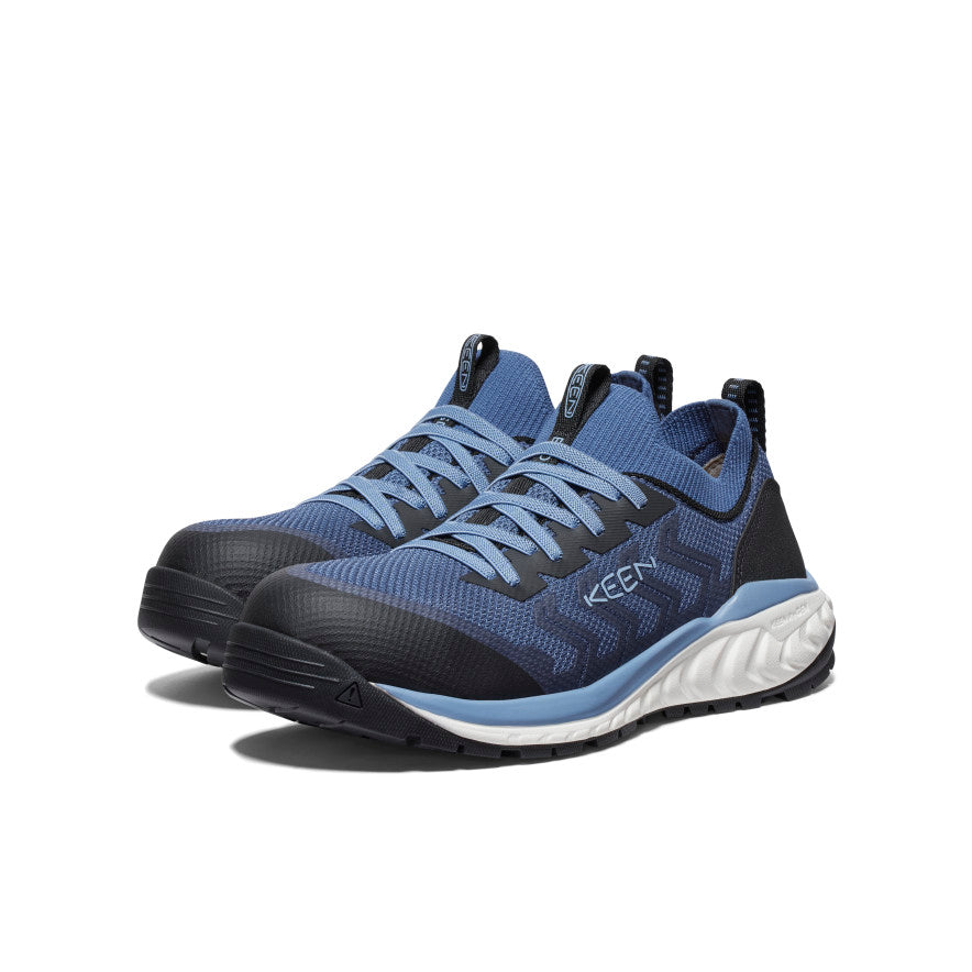 Keen Near Me | Women's Arvada Shift ESD Work Sneaker (Carbon Toe) Vintage Indigo/Faded Denim