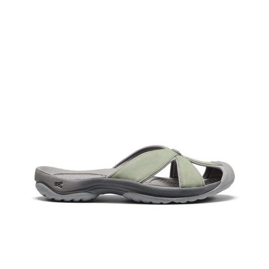 Keen Popular style | Women's Bali Leather Slide Sandal Lily Pad/Steel Grey