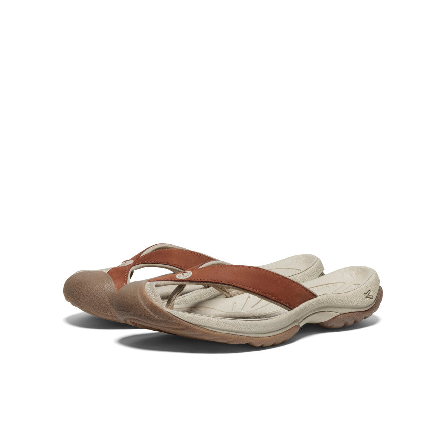Keen On sale | Women's Waimea Leather Flip-Flop Sorrel Horse/Plaza Taupe