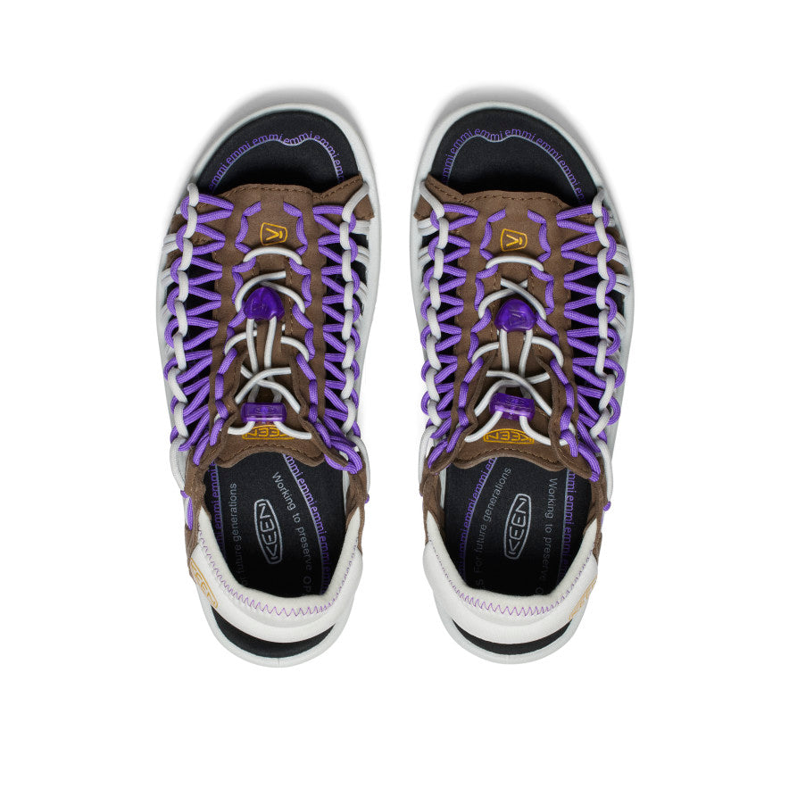 Keen Online | Women's UNEEK II Open Toe x emmi Dark Earth/Tillandsia Purple