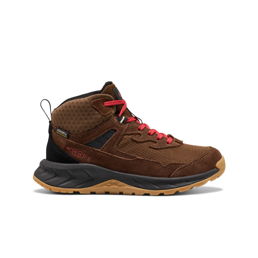 Keen Sale | Big Kids' Hightrail Waterproof Hiking Boot Dark Earth/Garnet