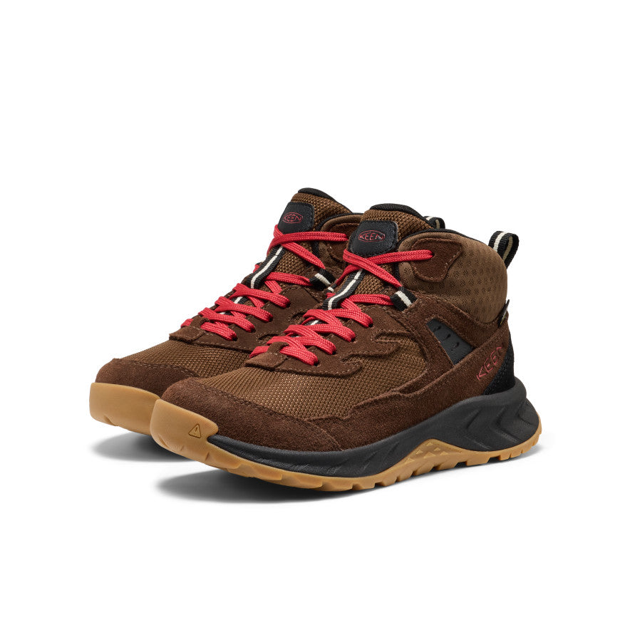 Keen Sale | Big Kids' Hightrail Waterproof Hiking Boot Dark Earth/Garnet