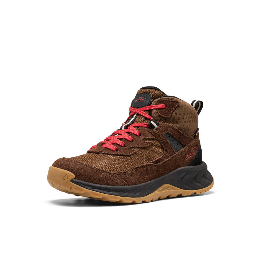 Keen Sale | Big Kids' Hightrail Waterproof Hiking Boot Dark Earth/Garnet