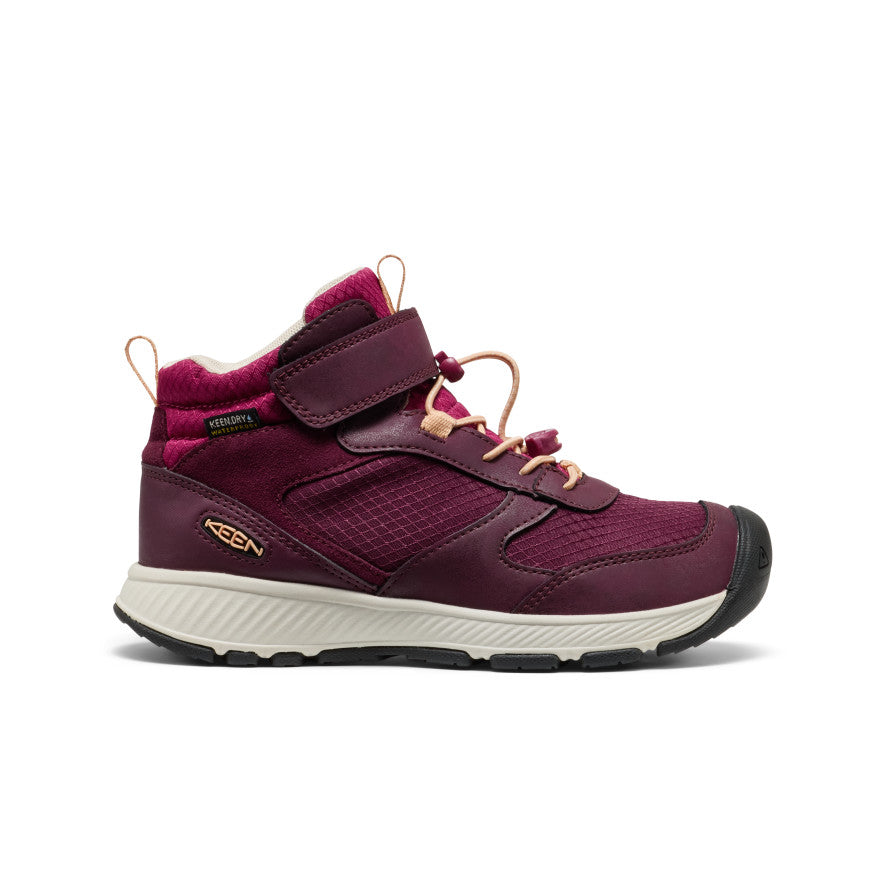 Keen New | Big Kids' Skua Waterproof Boot Fig/Peach Fuzz