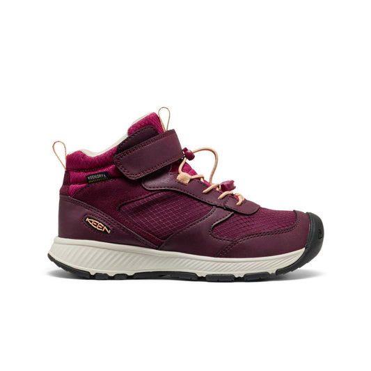 Keen New | Big Kids' Skua Waterproof Boot Fig/Peach Fuzz