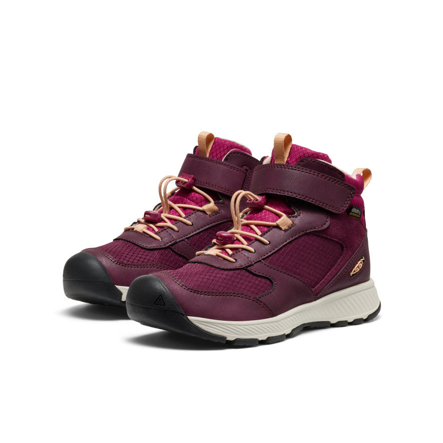 Keen New | Big Kids' Skua Waterproof Boot Fig/Peach Fuzz
