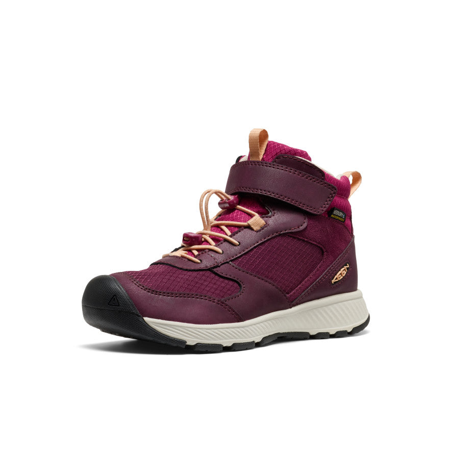 Keen New | Big Kids' Skua Waterproof Boot Fig/Peach Fuzz