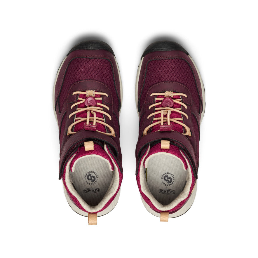 Keen New | Big Kids' Skua Waterproof Boot Fig/Peach Fuzz