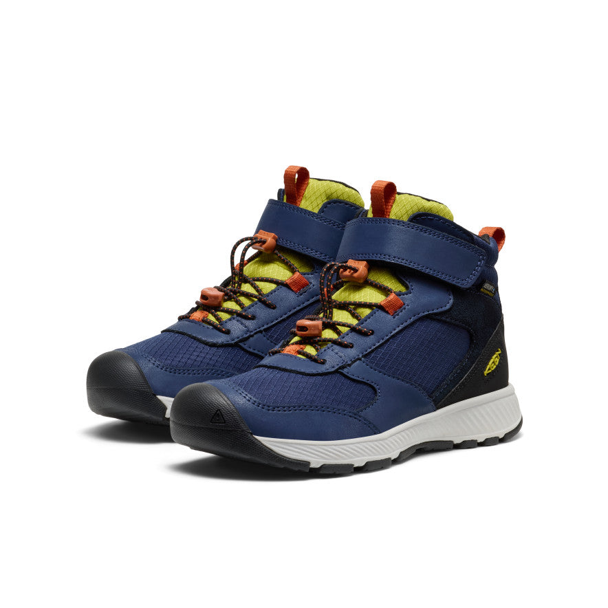 Keen US | Big Kids' Skua Waterproof Boot Naval Academy/Rogue Green