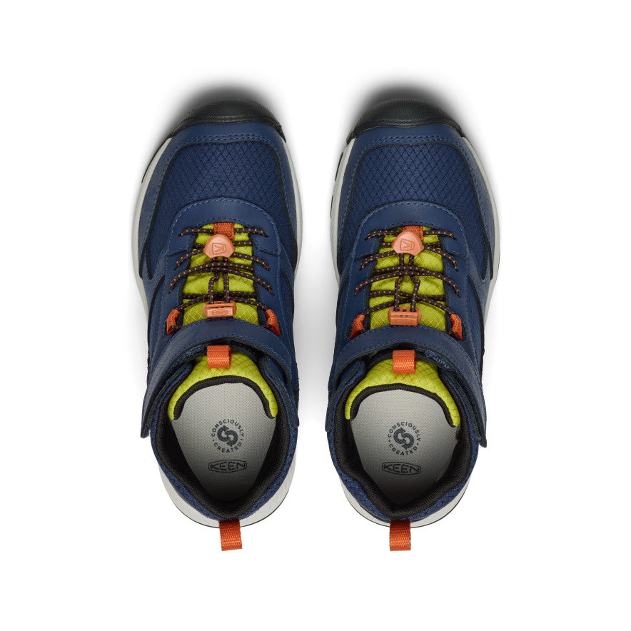Keen US | Big Kids' Skua Waterproof Boot Naval Academy/Rogue Green