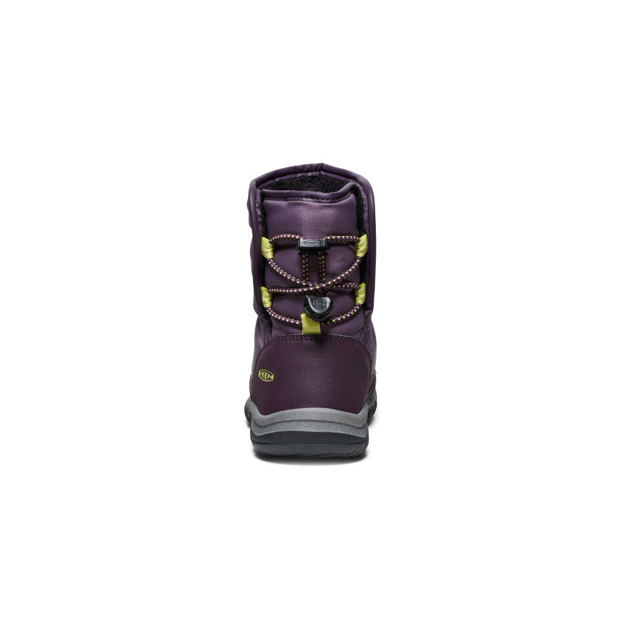 Keen Near Me | Little Kids' Puffrider Waterproof Winter Boot Black Plum/Daiquiri Green