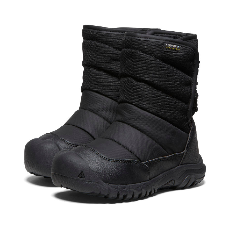 Keen Popular style | Little Kids' Puffrider Waterproof Winter Boot Black/Steel Grey