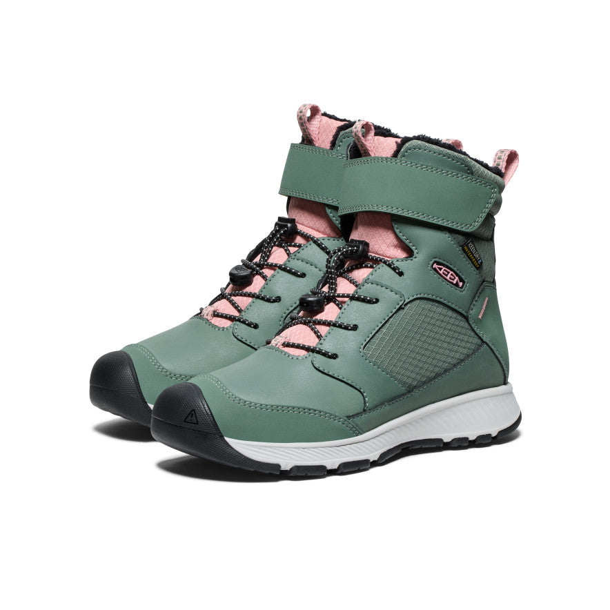 Keen Online | Big Kids' Skua Waterproof Winter Boot Dark Forest/Rose Elegance