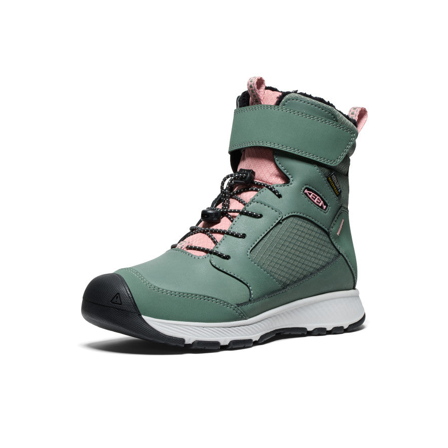 Keen Online | Big Kids' Skua Waterproof Winter Boot Dark Forest/Rose Elegance