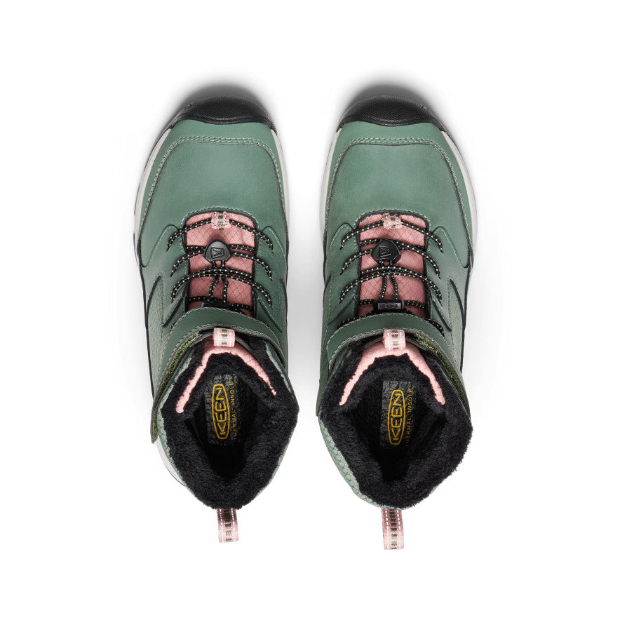 Keen Online | Big Kids' Skua Waterproof Winter Boot Dark Forest/Rose Elegance