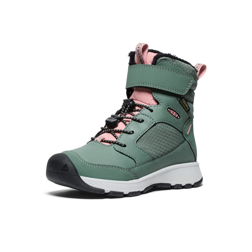 Keen Discount | Little Kids' Skua Waterproof Winter Boot Dark Forest/Rose Elegance