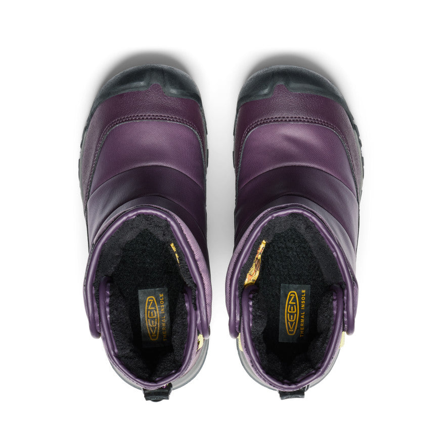 Keen Hot style | Big Kids' Puffrider Waterproof Winter Boot Black Plum/Daiquiri Green