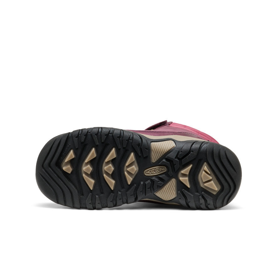 Keen New | Big Kids' Kanibou Waterproof Winter Boot Fig/Pink Lemonade