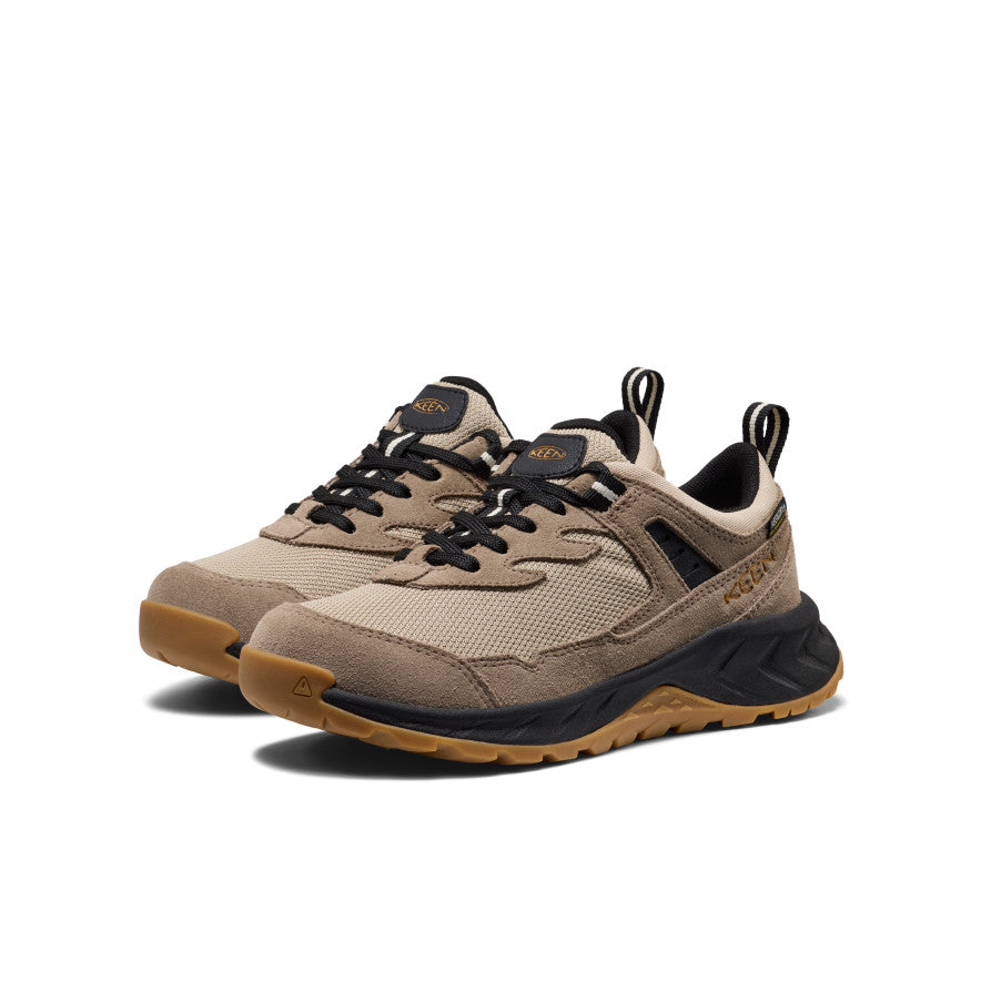 Keen Near Me | Big Kids' Hightrail Waterproof Hiking Shoe Brindle/Oak Buff