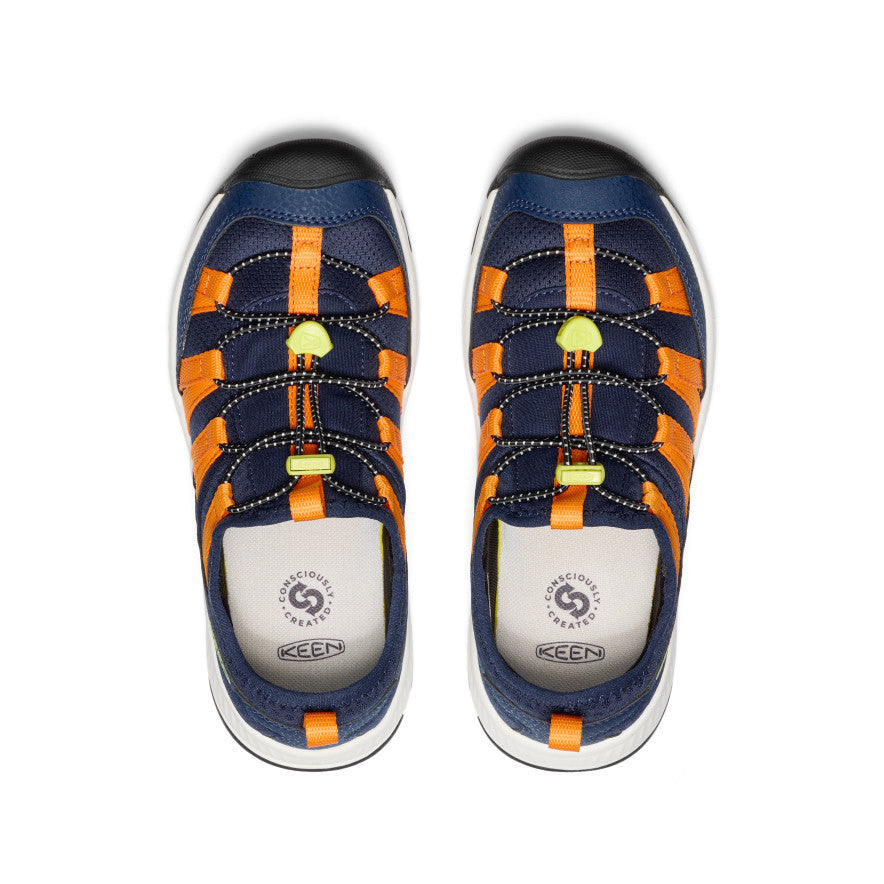 Keen Hot style | Big Kids' Motozoa Sneaker Naval Academy/Bright Marigold