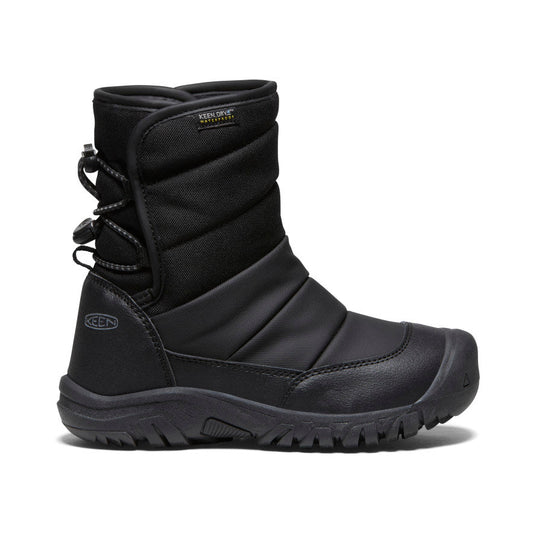 Keen Discount | Big Kids' Puffrider Waterproof Winter Boot Black/Steel Grey