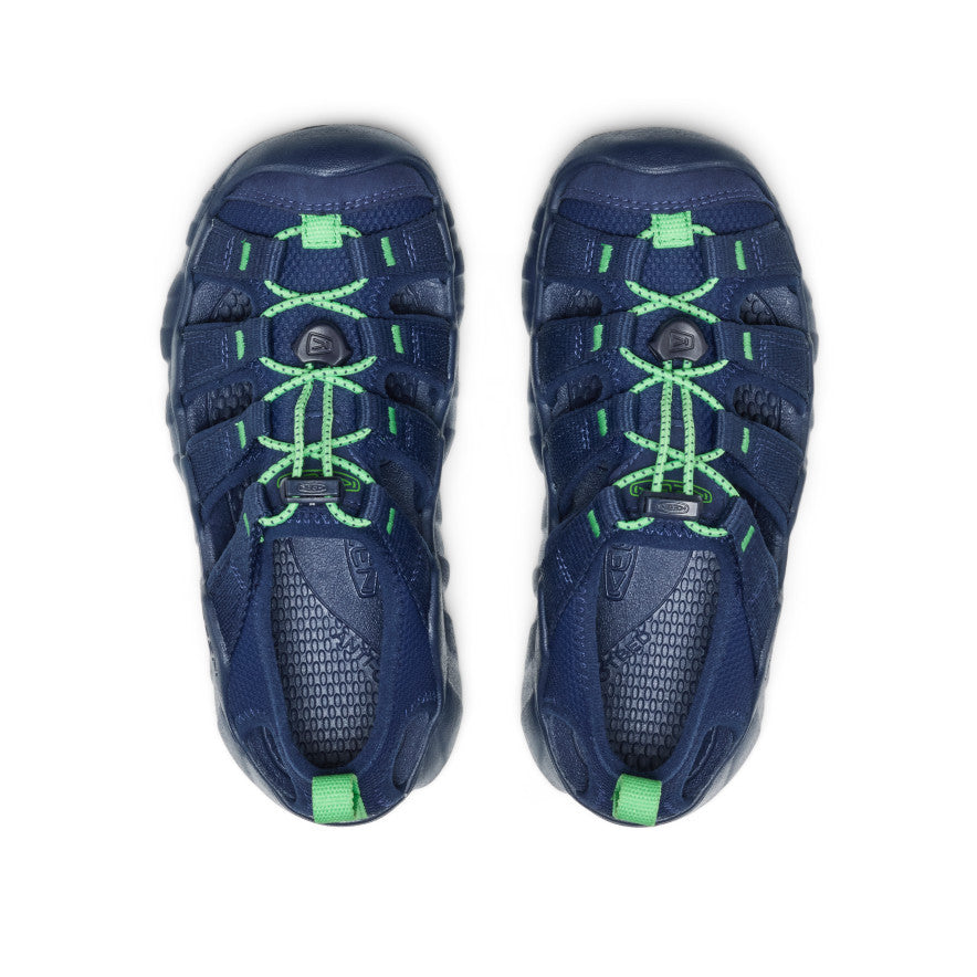 Keen US | Big Kids' Hyperport H2 Sandal Naval Academy/Vibrant Green